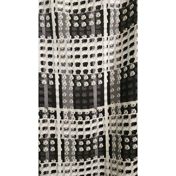 Thakoon for Design Nation Dress Size M Black Grey White Mini Long Sleeve - Picture 6 of 13